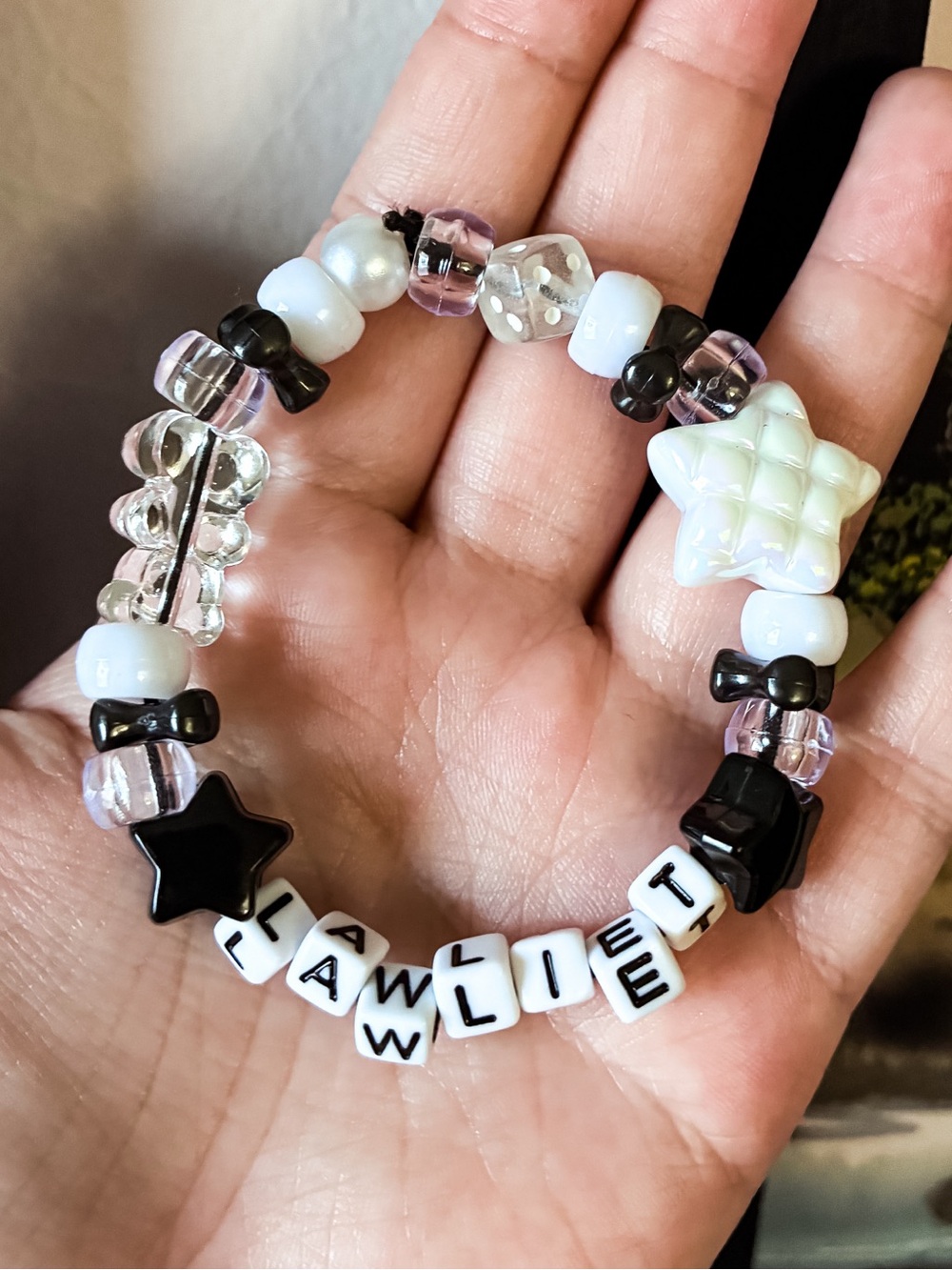 Death Note: L. Lawliet Inspired Kandi Bracelet